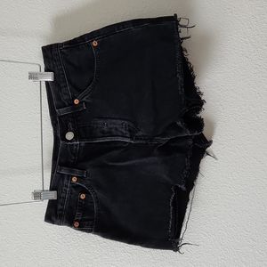 Levi's 501 Black Denim Shorts